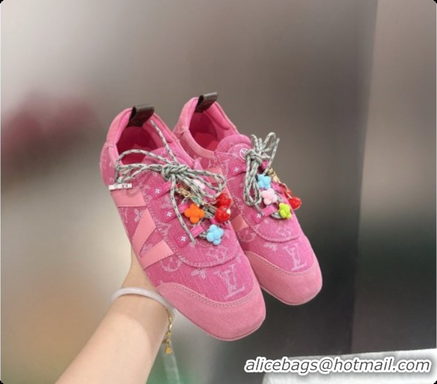 Best Grade Louis Vuitton LV Sneakerina Sneakers in Monogram Denim 6072877 Rosy 2026