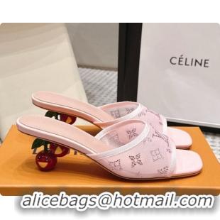 Best Price LV X TM Mesh & Strass Mules with Cherry Heel 6072880 Pink 2026