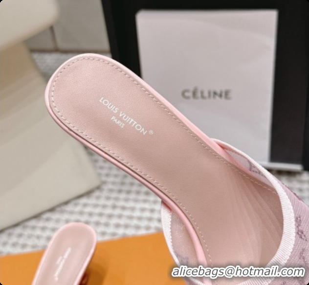 Best Price LV X TM Mesh & Strass Mules with Cherry Heel 6072880 Pink 2026