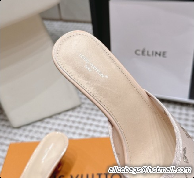 Good Quality LV X TM Mesh & Strass Mules with Cherry Heel 6072880 Beige 2026