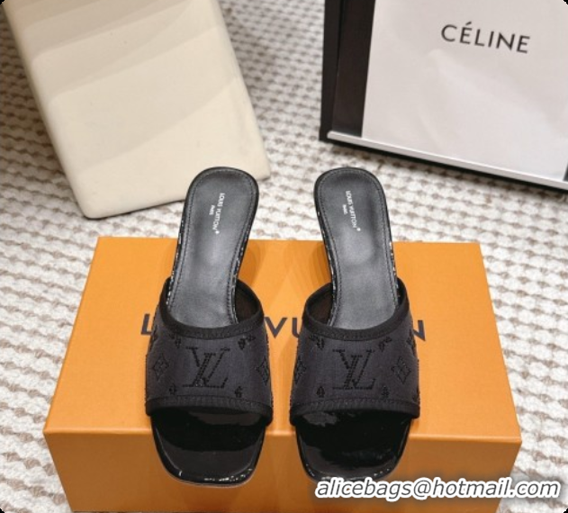 Purchase LV X TM Mesh & Strass Mules with Cherry Heel 6072880 Black 2026