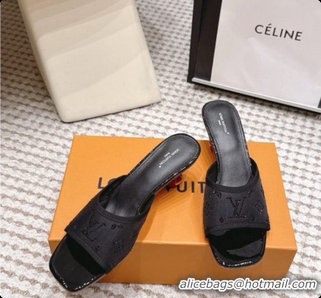 Purchase LV X TM Mesh & Strass Mules with Cherry Heel 6072880 Black 2026
