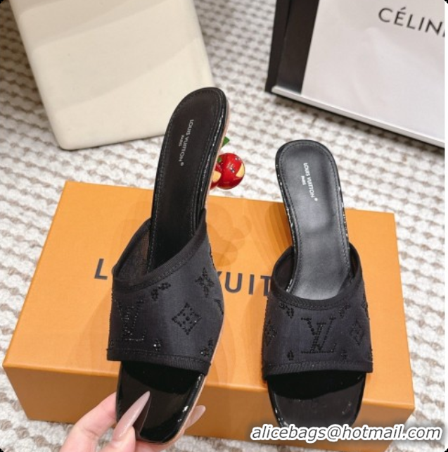 Purchase LV X TM Mesh & Strass Mules with Cherry Heel 6072880 Black 2026