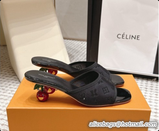 Purchase LV X TM Mesh & Strass Mules with Cherry Heel 6072880 Black 2026