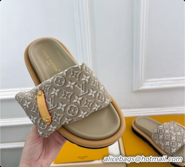 Good Looking Louis Vuitton Pool Pillow Flat Comfort Mule in Monogram Denim Grey 6072886 2026
