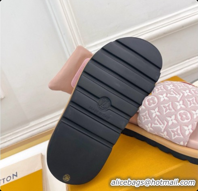 Sumptuous Louis Vuitton Pool Pillow Flat Comfort Mule in Monogram Denim Pink 6072887 2026