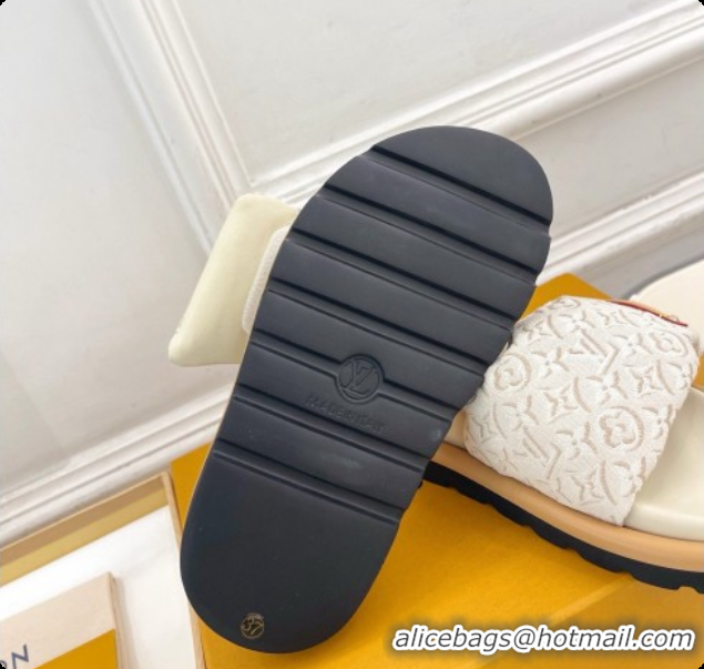 Low Price Louis Vuitton Pool Pillow Flat Comfort Mule in Monogram Denim Beige 6072888 2026