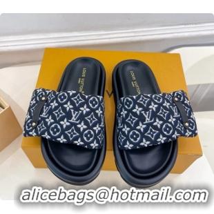 Unique Style Louis Vuitton Pool Pillow Flat Comfort Mule in Monogram Denim Deep Blue 6072892 2026