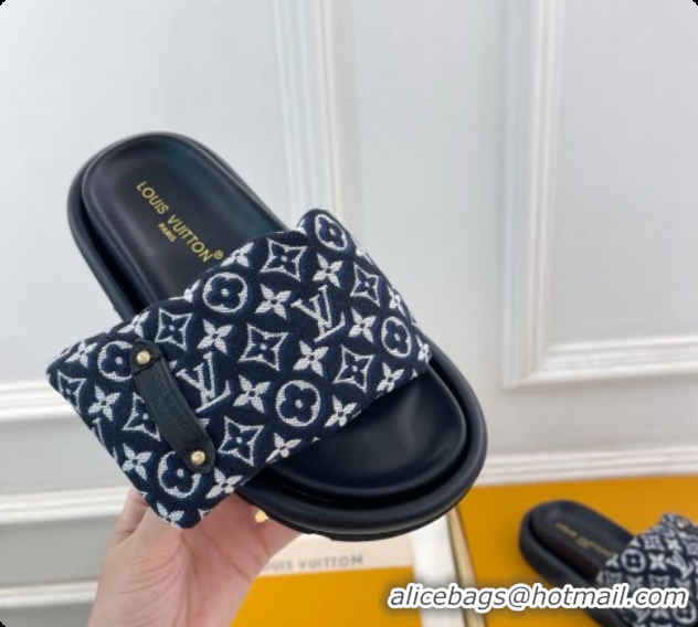 Unique Style Louis Vuitton Pool Pillow Flat Comfort Mule in Monogram Denim Deep Blue 6072892 2026