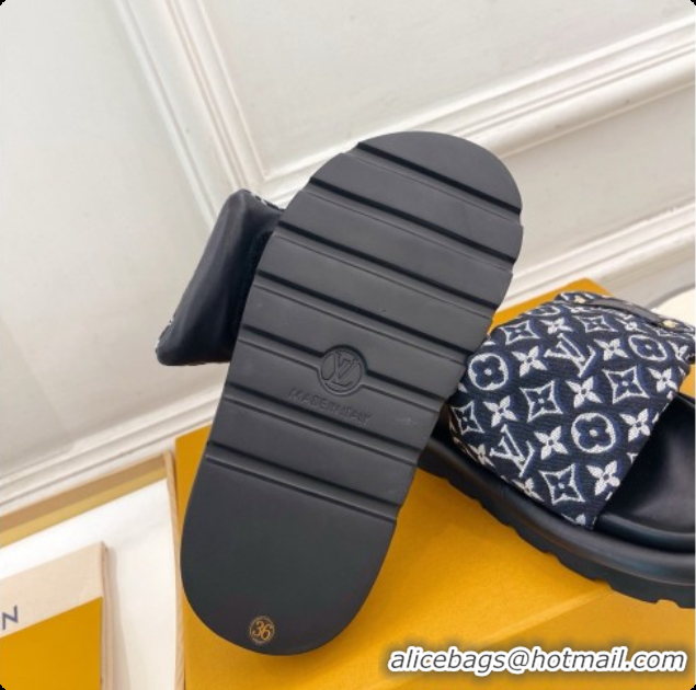 Unique Style Louis Vuitton Pool Pillow Flat Comfort Mule in Monogram Denim Deep Blue 6072892 2026