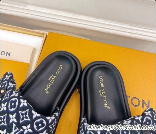 Unique Style Louis Vuitton Pool Pillow Flat Comfort Mule in Monogram Denim Deep Blue 6072892 2026