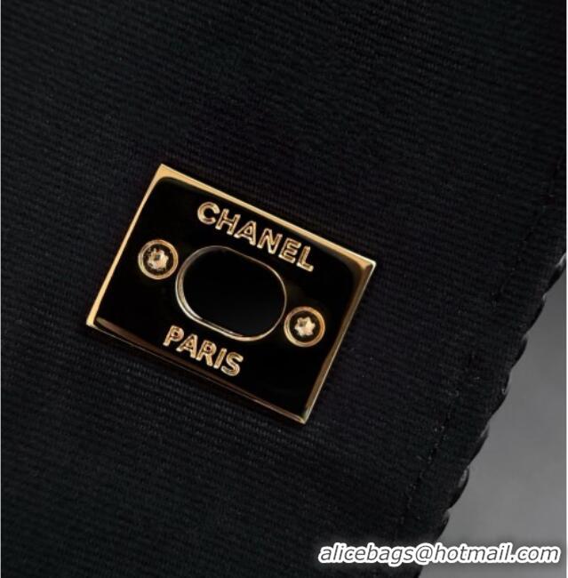 Big Discount Chanel Coco Beach Braided Raffia Flap Bag AS6088 Black 2026