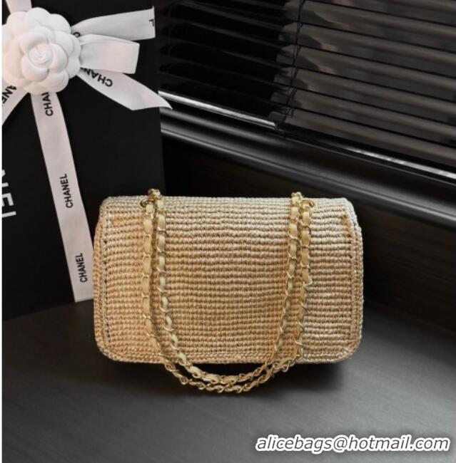 Good Looking Chanel Coco Beach Braided Raffia Flap Bag AS6088 Beige 2026