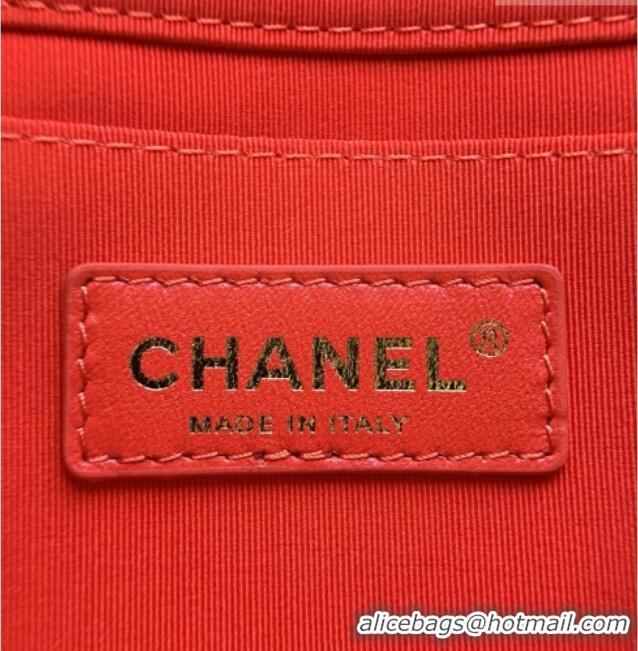 Cheapest Chanel Coco Beach Braided Raffia Flap Bag AS6088 Orange 2026