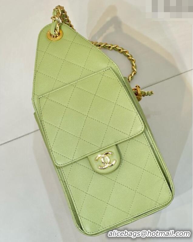 Promotional Chanel 25 Small Handbag in Grained Calfskin AS5293 Light Green 2026