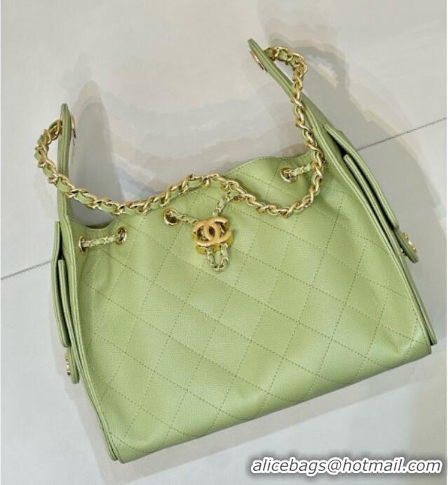 Promotional Chanel 25 Small Handbag in Grained Calfskin AS5293 Light Green 2026