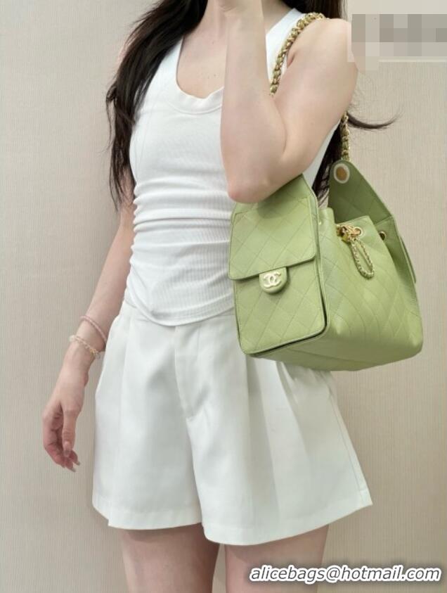 Promotional Chanel 25 Small Handbag in Grained Calfskin AS5293 Light Green 2026