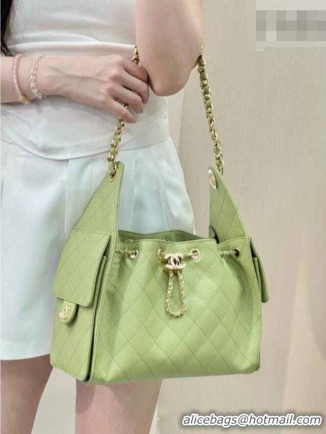 Promotional Chanel 25 Small Handbag in Grained Calfskin AS5293 Light Green 2026