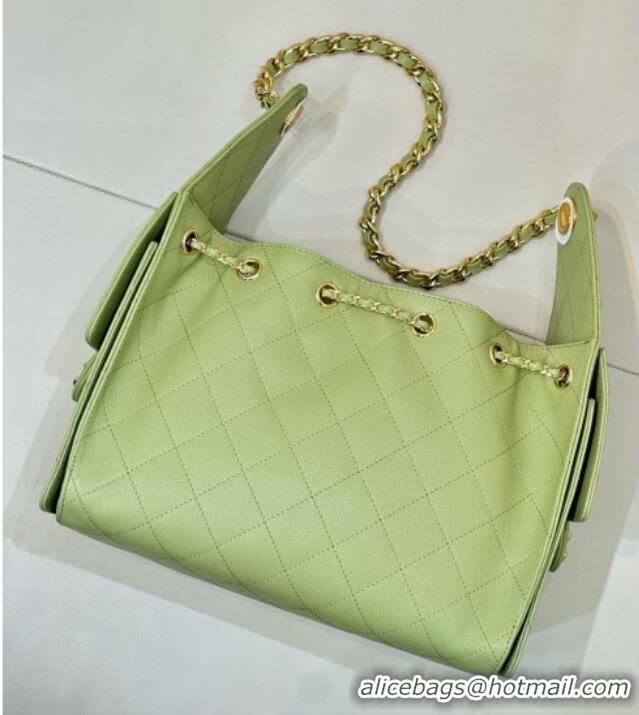Promotional Chanel 25 Small Handbag in Grained Calfskin AS5293 Light Green 2026