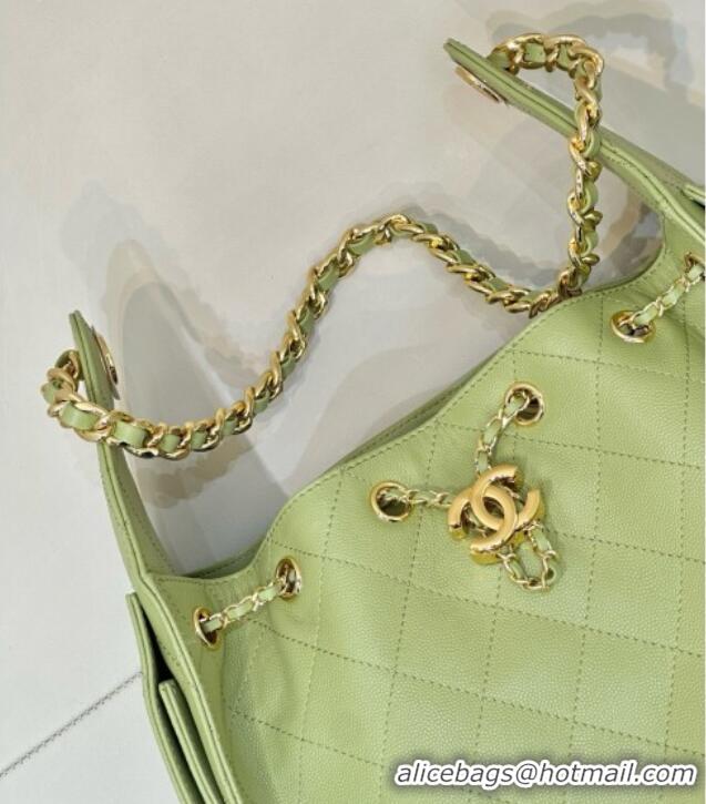 Promotional Chanel 25 Small Handbag in Grained Calfskin AS5293 Light Green 2026