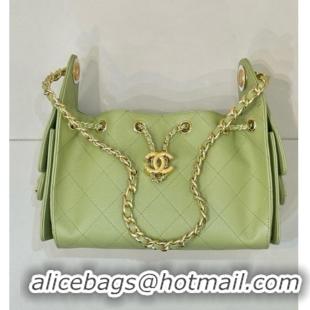 Famous Brand Chanel 25 Mini Handbag in Grained Calfskin AS5631 Light Green 2026