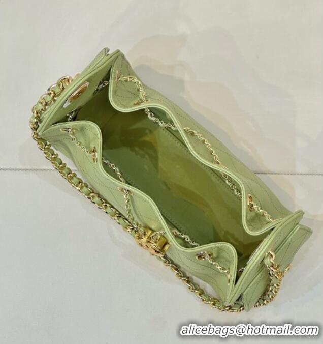 Famous Brand Chanel 25 Mini Handbag in Grained Calfskin AS5631 Light Green 2026