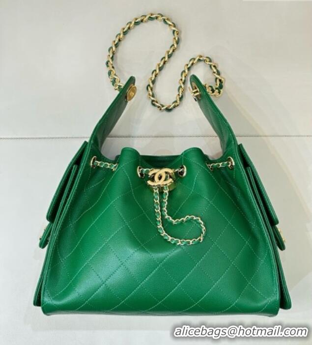 Good Product Chanel 25 Small Handbag in Grained Calfskin AS5293 Green 2026