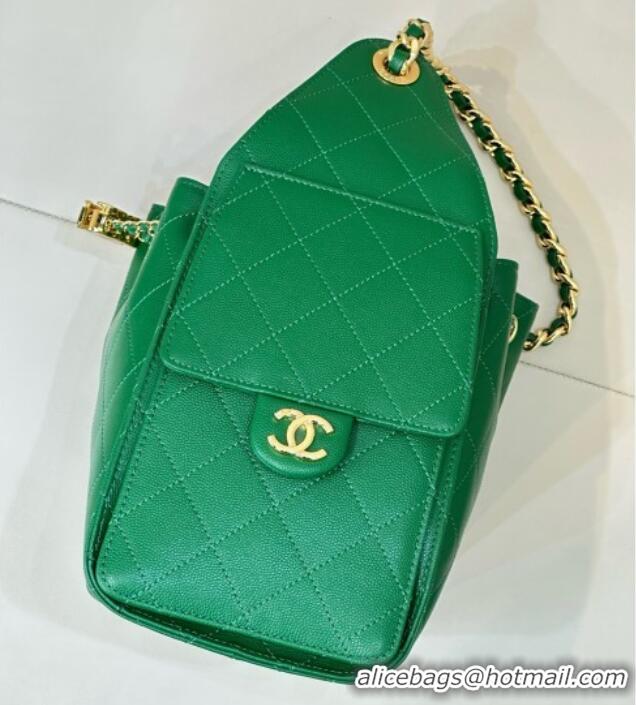 Good Product Chanel 25 Small Handbag in Grained Calfskin AS5293 Green 2026