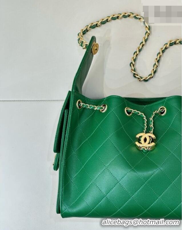 Good Product Chanel 25 Small Handbag in Grained Calfskin AS5293 Green 2026