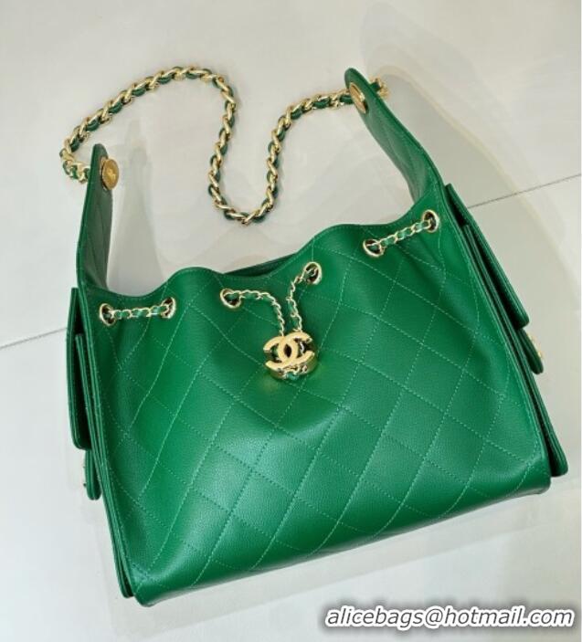 Good Product Chanel 25 Small Handbag in Grained Calfskin AS5293 Green 2026