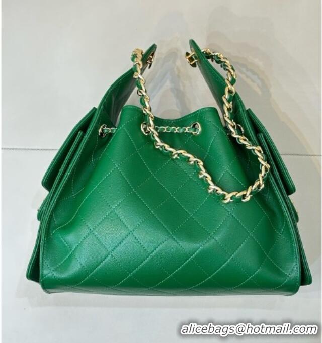 Good Product Chanel 25 Small Handbag in Grained Calfskin AS5293 Green 2026