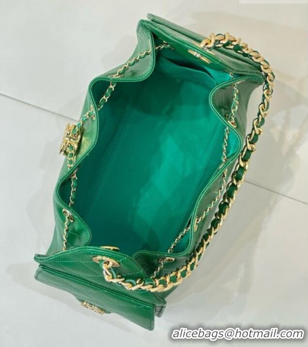 Good Product Chanel 25 Small Handbag in Grained Calfskin AS5293 Green 2026
