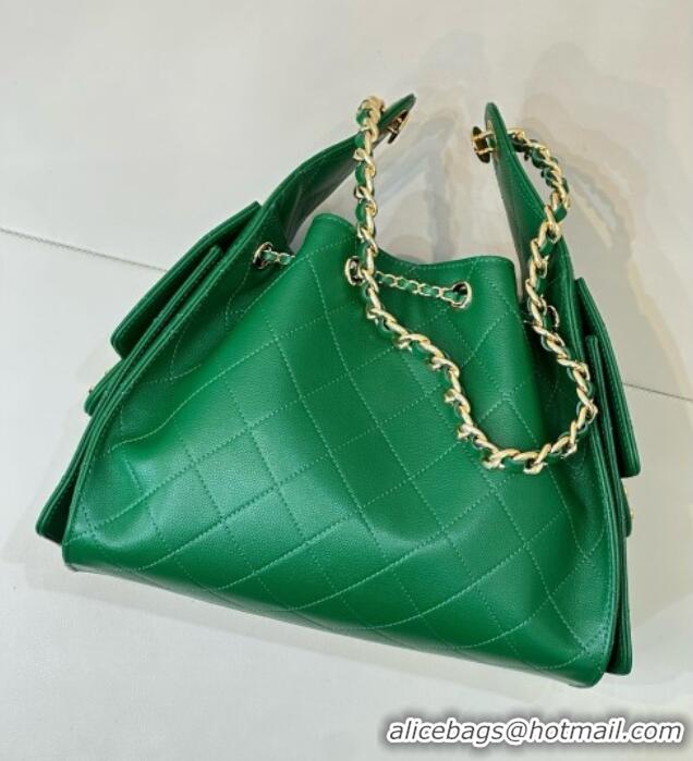 Good Product Chanel 25 Small Handbag in Grained Calfskin AS5293 Green 2026
