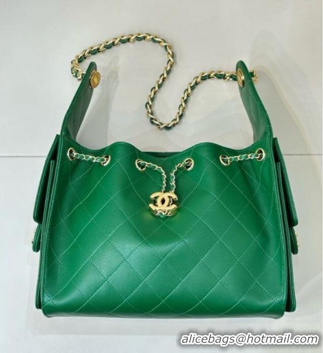 Good Product Chanel 25 Small Handbag in Grained Calfskin AS5293 Green 2026