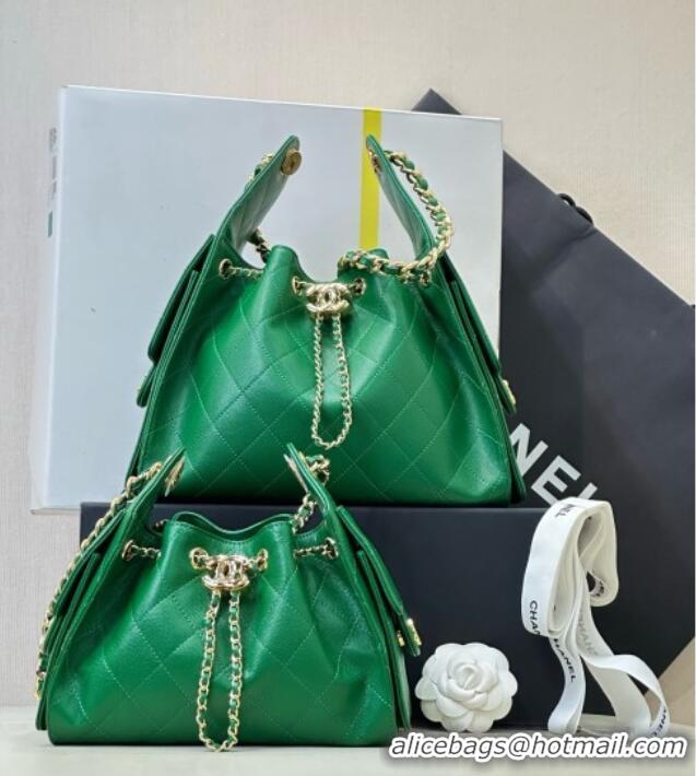 Good Product Chanel 25 Small Handbag in Grained Calfskin AS5293 Green 2026