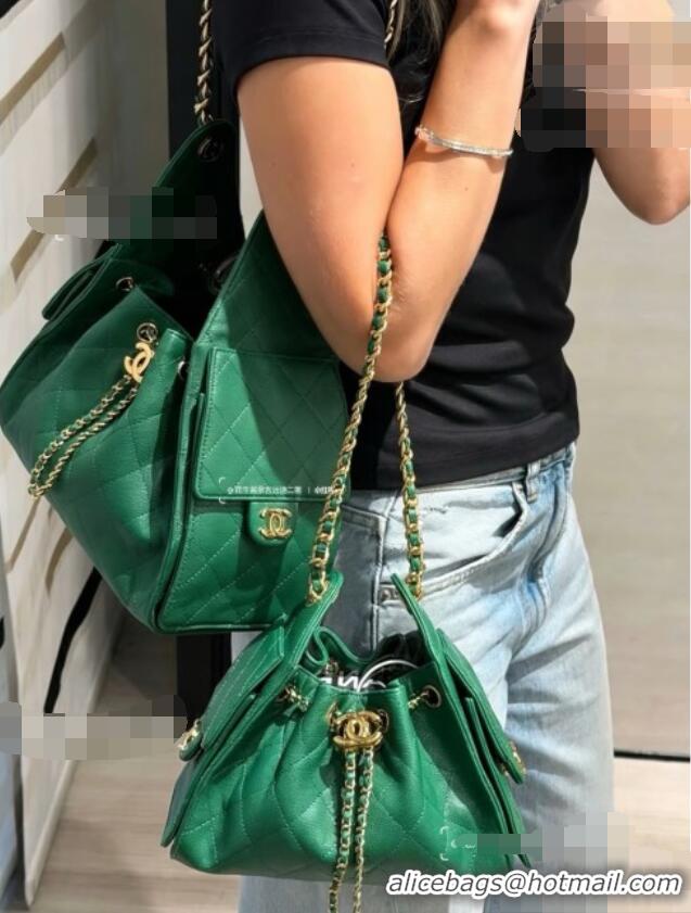 Good Product Chanel 25 Small Handbag in Grained Calfskin AS5293 Green 2026