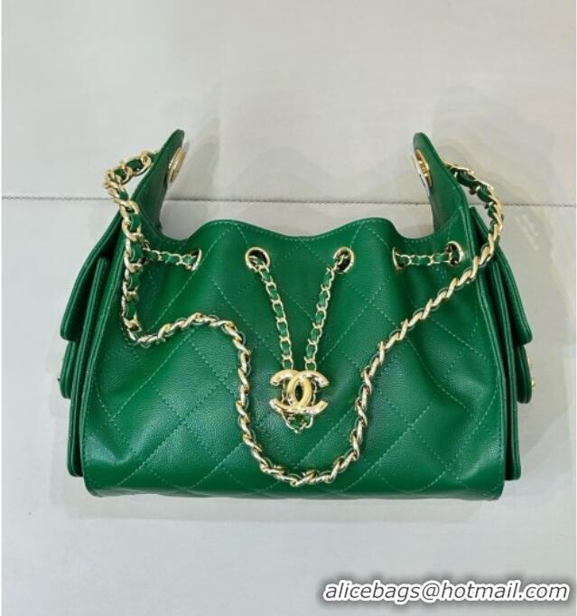 Top Design Chanel 25 Mini Handbag in Grained Calfskin AS5631 Green 2026