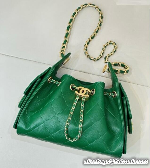 Top Design Chanel 25 Mini Handbag in Grained Calfskin AS5631 Green 2026