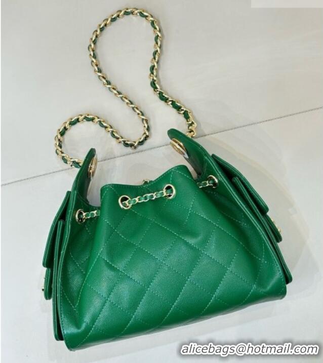 Top Design Chanel 25 Mini Handbag in Grained Calfskin AS5631 Green 2026