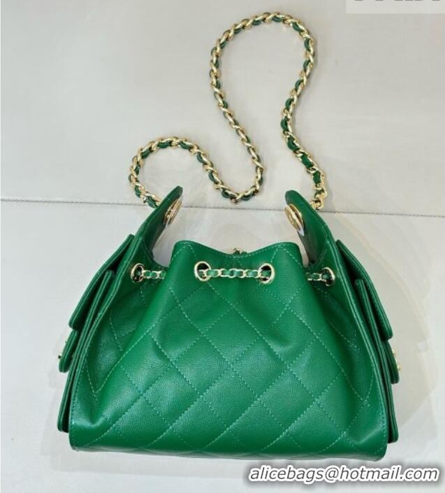 Top Design Chanel 25 Mini Handbag in Grained Calfskin AS5631 Green 2026
