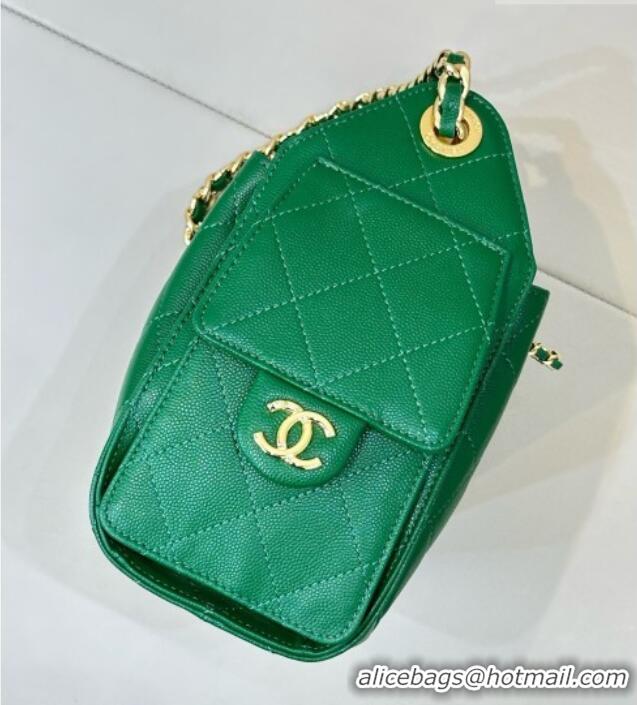 Top Design Chanel 25 Mini Handbag in Grained Calfskin AS5631 Green 2026