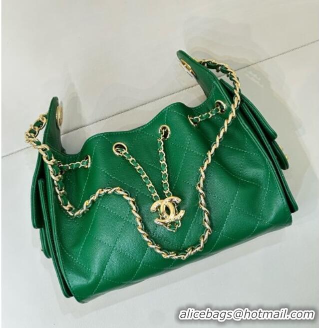 Top Design Chanel 25 Mini Handbag in Grained Calfskin AS5631 Green 2026