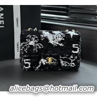Top Grade Chanel Sequins Small Flap Bag AS4561 CH082210 Black 2026