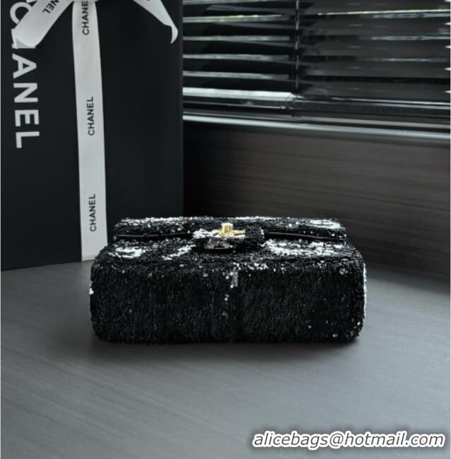 Top Grade Chanel Sequins Small Flap Bag AS4561 CH082210 Black 2026