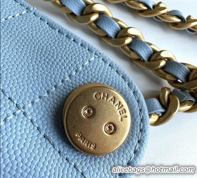 Buy Fashionable Chanel 25 Small Handbag in Grained Calfskin AS5293 Light Blue 2026