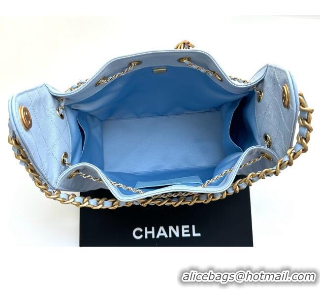 Buy Fashionable Chanel 25 Small Handbag in Grained Calfskin AS5293 Light Blue 2026