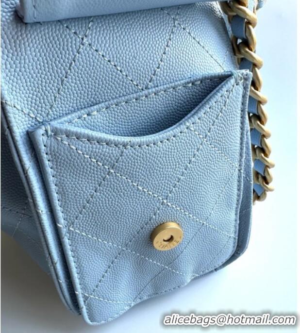Buy Fashionable Chanel 25 Small Handbag in Grained Calfskin AS5293 Light Blue 2026
