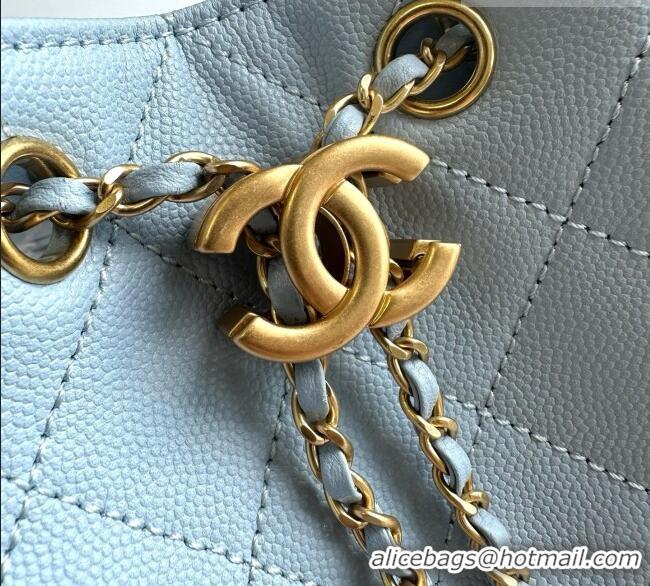 Buy Fashionable Chanel 25 Small Handbag in Grained Calfskin AS5293 Light Blue 2026