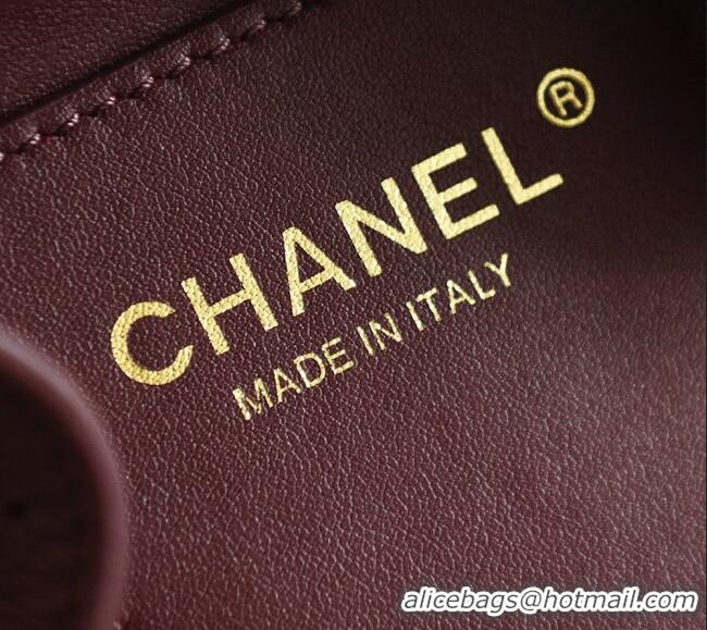 Famous Brand Chanel 25 Small Handbag in Hollowed-out Calfskin AS5293 Burgundy 2026