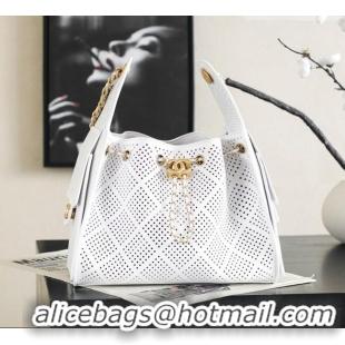 Grade Design Chanel 25 Small Handbag in Hollowed-out Calfskin AS5293 White 2026